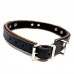 Kitty/Day Gold Leather Collar - Triple Rings, 14" Adjustable